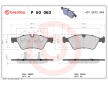 Sada brzdových destiček, kotoučová brzda BREMBO P 50 063