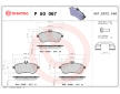 Sada brzdových platničiek kotúčovej brzdy BREMBO P 50 067