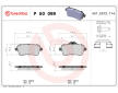 Sada brzdových destiček, kotoučová brzda BREMBO P 50 099