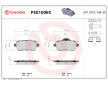 Sada brzdových destiček, kotoučová brzda BREMBO P50100NX