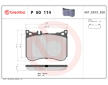 Sada brzdových destiček, kotoučová brzda BREMBO P 50 114