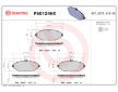 Sada brzdových destiček, kotoučová brzda BREMBO P50124NX