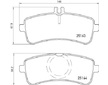 Sada brzdových destiček, kotoučová brzda BREMBO P 50 125