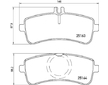 Sada brzdových destiček, kotoučová brzda BREMBO P 50 130