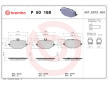 Sada brzdových destiček, kotoučová brzda BREMBO P 50 168