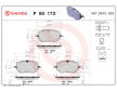 Sada brzdových destiček, kotoučová brzda BREMBO P 50 173