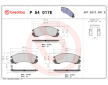 Sada brzdových destiček, kotoučová brzda BREMBO P 54 017E
