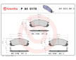 Sada brzdových destiček, kotoučová brzda BREMBO P 54 017X