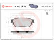 Sada brzdových destiček, kotoučová brzda BREMBO P 54 063E