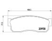 Sada brzdových destiček, kotoučová brzda BREMBO P 56 011