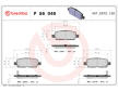 Sada brzdových destiček, kotoučová brzda BREMBO P 56 046