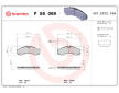 Sada brzdových platničiek kotúčovej brzdy BREMBO P 56 069