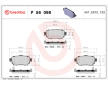 Sada brzdových destiček, kotoučová brzda BREMBO P 56 098