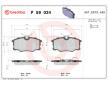 Sada brzdových destiček, kotoučová brzda BREMBO P 59 034