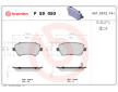 Sada brzdových destiček, kotoučová brzda BREMBO P 59 050