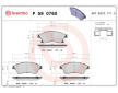 Sada brzdových destiček, kotoučová brzda BREMBO P 59 076X