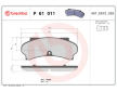 Sada brzdových destiček, kotoučová brzda BREMBO P 61 011