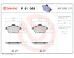 Sada brzdových destiček, kotoučová brzda BREMBO P 61 046
