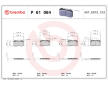 Sada brzdových destiček, kotoučová brzda BREMBO P 61 064