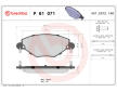 Sada brzdových destiček, kotoučová brzda BREMBO P 61 071