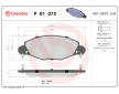Sada brzdových destiček, kotoučová brzda BREMBO P 61 072
