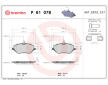 Sada brzdových destiček, kotoučová brzda BREMBO P 61 078