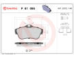 Sada brzdových platničiek kotúčovej brzdy BREMBO P 61 095