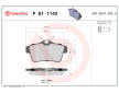Sada brzdových platničiek kotúčovej brzdy BREMBO P 61 114X