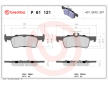 Sada brzdových destiček, kotoučová brzda BREMBO P 61 121