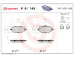 Sada brzdových platničiek kotúčovej brzdy BREMBO P 61 140