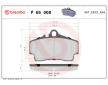 Sada brzdových destiček, kotoučová brzda BREMBO P 65 008