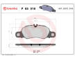 Sada brzdových destiček, kotoučová brzda BREMBO P 65 018
