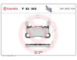 Sada brzdových destiček, kotoučová brzda BREMBO P 65 050