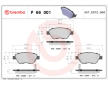Sada brzdových destiček, kotoučová brzda BREMBO P 66 001