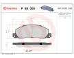 Sada brzdových platničiek kotúčovej brzdy BREMBO P 68 006