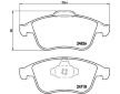 Sada brzdových destiček, kotoučová brzda BREMBO P 68 052