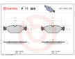 Sada brzdových destiček, kotoučová brzda BREMBO P 71 005