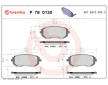 Sada brzdových destiček, kotoučová brzda BREMBO P 78 013X