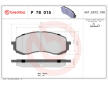 Sada brzdových platničiek kotúčovej brzdy BREMBO P 78 015