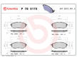 Sada brzdových destiček, kotoučová brzda BREMBO P 78 017X
