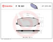 Sada brzdových destiček, kotoučová brzda BREMBO P 79 001
