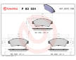 Sada brzdových destiček, kotoučová brzda BREMBO P 83 034