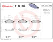 Sada brzdových platničiek kotúčovej brzdy BREMBO P 83 053