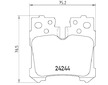 Sada brzdových destiček, kotoučová brzda BREMBO P 83 076