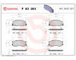 Sada brzdových platničiek kotúčovej brzdy BREMBO P 83 093