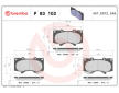 Sada brzdových destiček, kotoučová brzda BREMBO P 83 102
