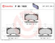 Sada brzdových destiček, kotoučová brzda BREMBO P 83 102X