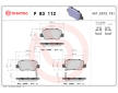 Sada brzdových platničiek kotúčovej brzdy BREMBO P 83 112