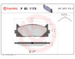 Sada brzdových destiček, kotoučová brzda BREMBO P 83 117X