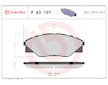 Sada brzdových destiček, kotoučová brzda BREMBO P 83 137